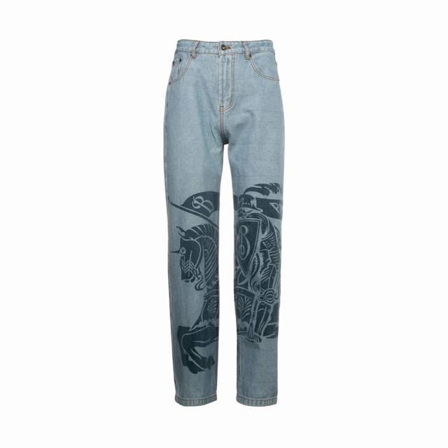suit version jacket is in stock Bbr Retro washed jeans with warhorse print patc