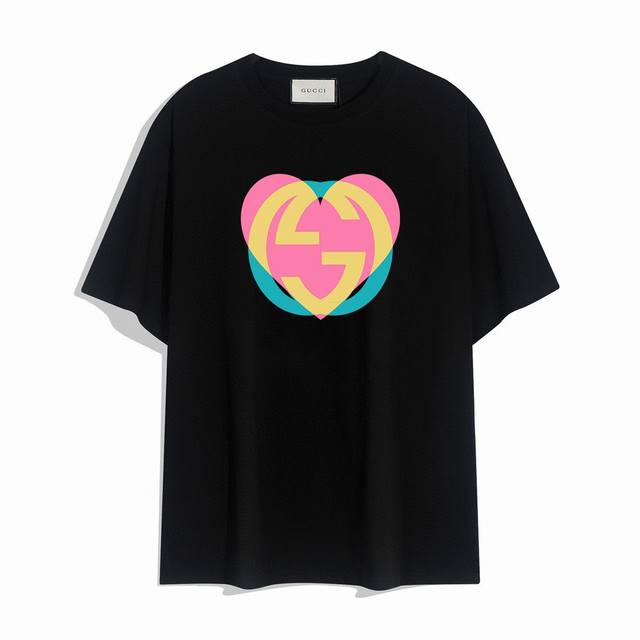 Gucci new love letter short-sleeved T-shirt, simple design looks very generous!