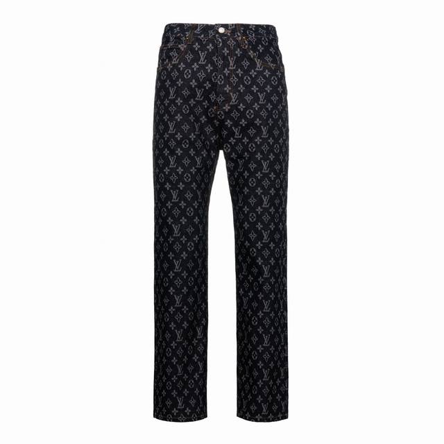 Original running volume Louis Vuitton joint full-print jeans High-end custom 1: