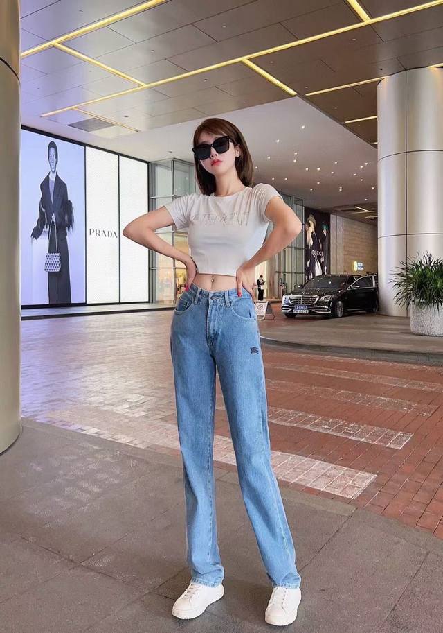 Supre** 22Ss Bbr joint Bajia joint warhorse embroidered jeans Original procureme