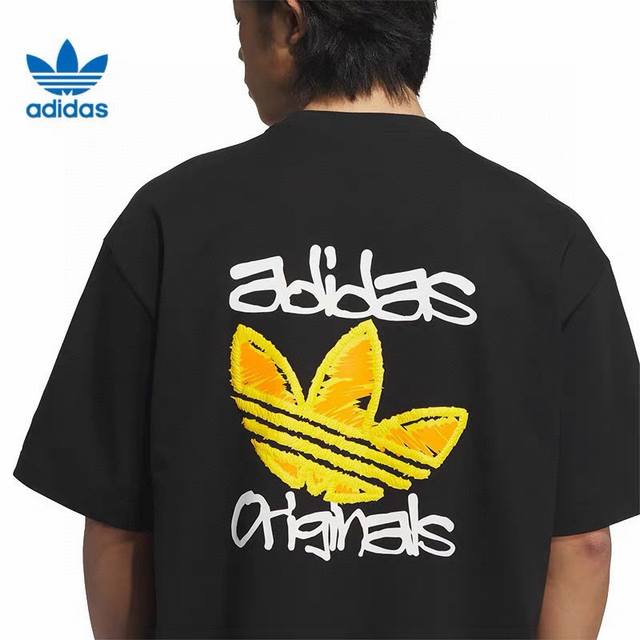 New top-end Adidas Trefoil men and women 25-year summer new cotton half-sleeved