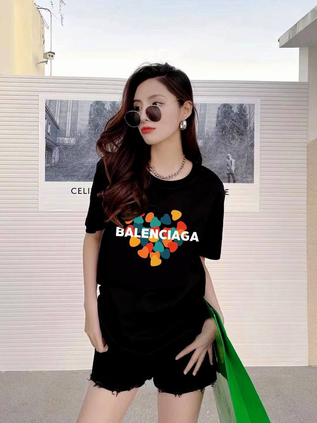Balenciaga Balenciaga love letter print short sleeve top picture DDD