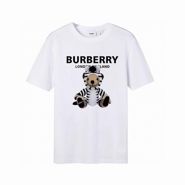 Burberry Zebra short-sleeved T-shirt. High version, trendy high street couple T-