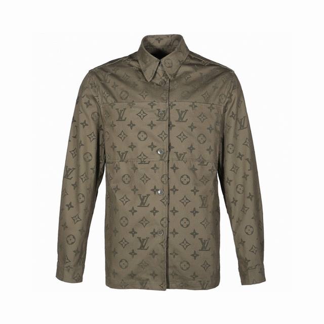 Correct version top replica Lv's new classic Monogram flocked embossed cotton ja