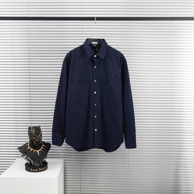 Cd 23Ss same style new style all-over jacquard denim shirt This outerwear shirt