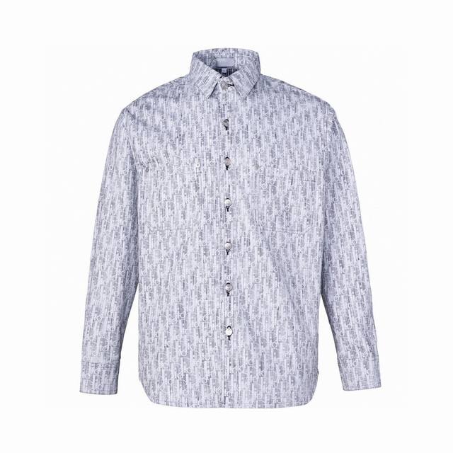 Cd 22Fw The old flower full-body logo jacquard long-sleeved denim shirt was purc