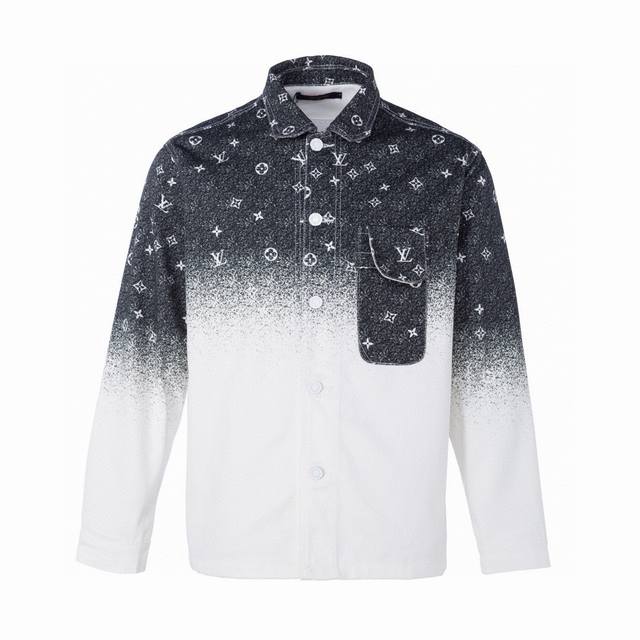 Louis VuittonLv Ss22 full print starry sky gradient denim jacket, same style as