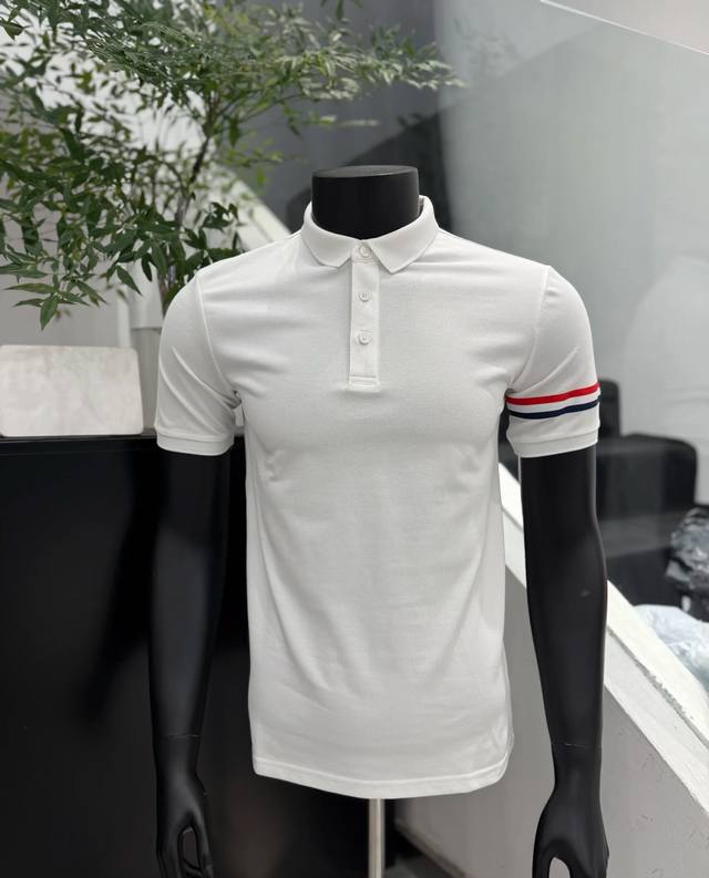 Tom Brown Tb classic basic lapel Polo short-sleeved T-shirt, summer Polo shirt s