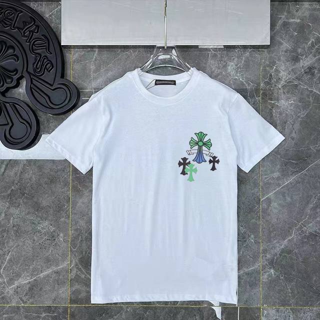 D21 New summer Ch printed cross high-end short-sleeved T-shirt for all-match cou