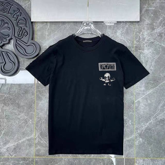 D54 Chrome Hearts new printed short-sleeved T-shirt uses custom fabrics, 1:1 col