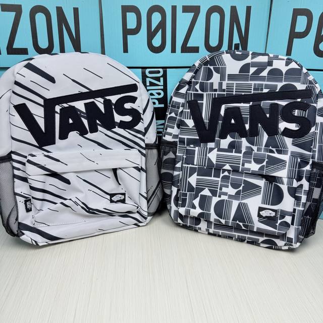 Vans street fashion casual backpack for men and women, same style, full-printed,