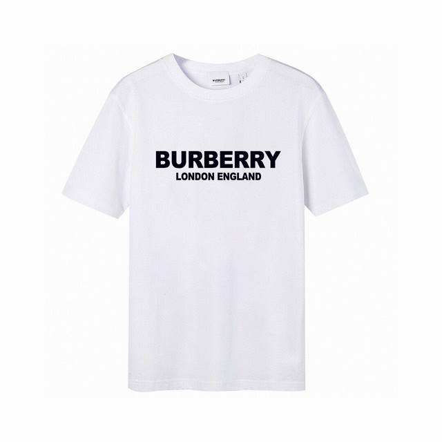 Burberry Burberry classic letter print short sleeves high version, trendy high s