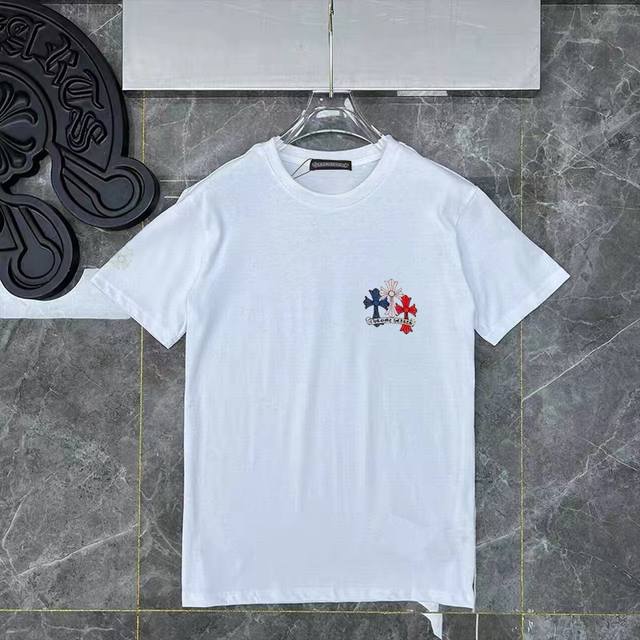D49 Chrome Hearts new colorful cross print short-sleeved T-shirt uses customized