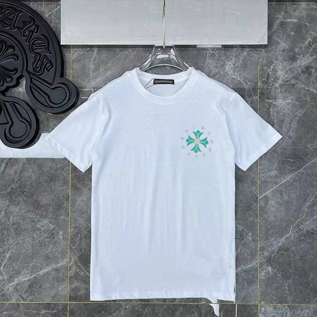 D14 New product from the trendy brand Chrome Hearts, green cross, casual loose c