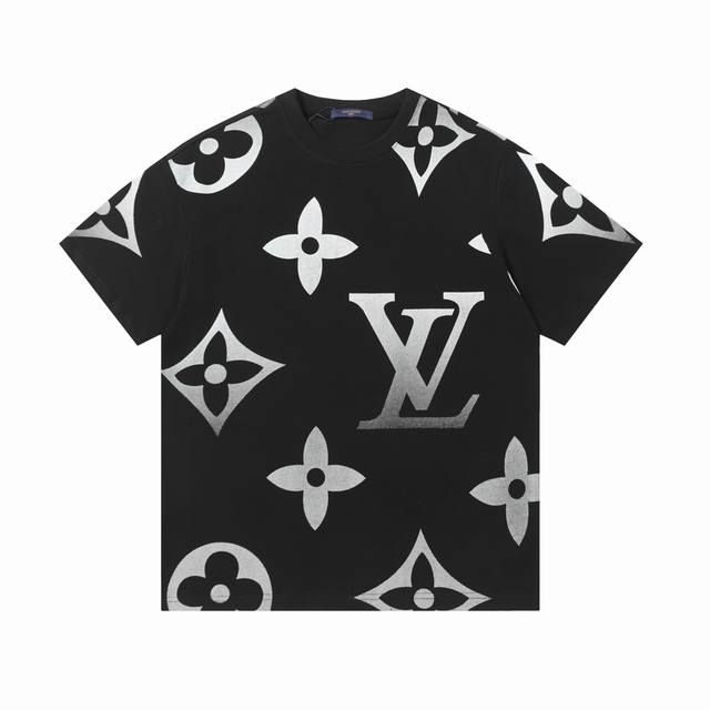New arrival High version Louis Vuitton big three flower print short sleeves Hig