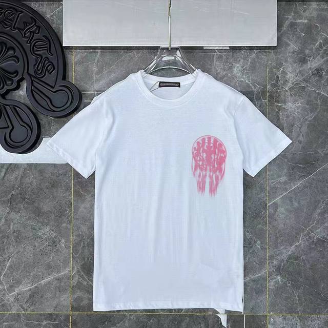 D15 Chrome Hearts Phantom Printed Horseshoe Letters Summer Loose Casual Short Sl