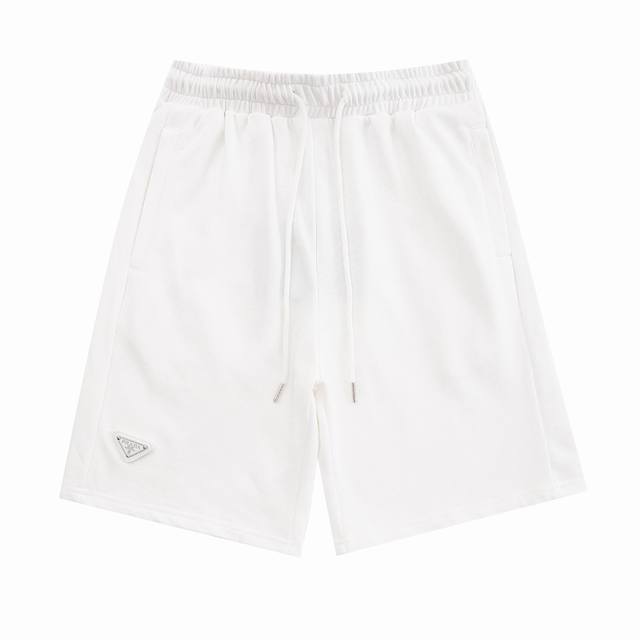New arrival Prada Ss Velcro triangle label removable casual couple loose cotton