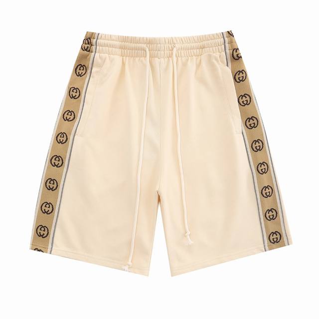 New arrival High version Gucci side reflective webbing knitted shorts Gucci labe
