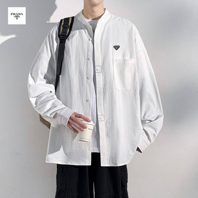 Prada Prada overseas version 25Ss new two-color workwear imitation texture pleat