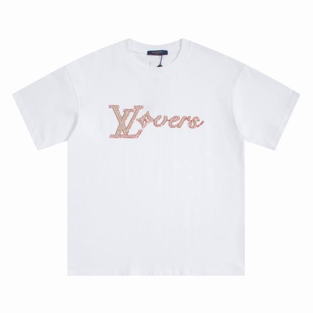 New arrival High version Louis Vuitton heavy sequin embroidered short-sleeved T