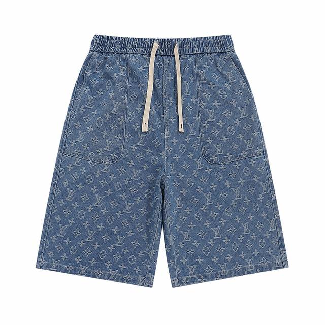 New Top version Louis Vuitton Lv Louis Vuitton classic full-print logo washed de