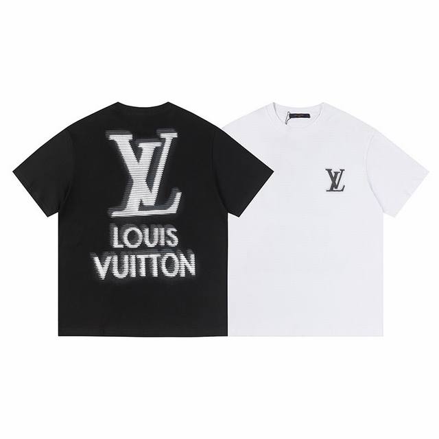 New High version Louis Vuitton 24Ss ghost print short-sleeved T-shirt The fabric