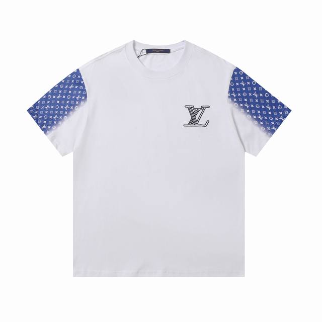 New High version Louis Vuitton monogram shoulder short sleeves Color-matching d