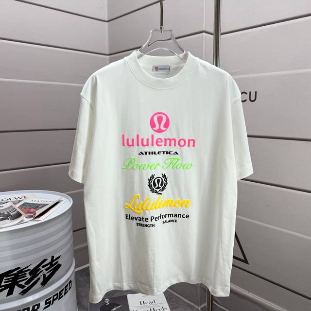 Lulu*Lemon*Lulu 2025 Spring and Summer New Short-sleeved T-shirt Front and back