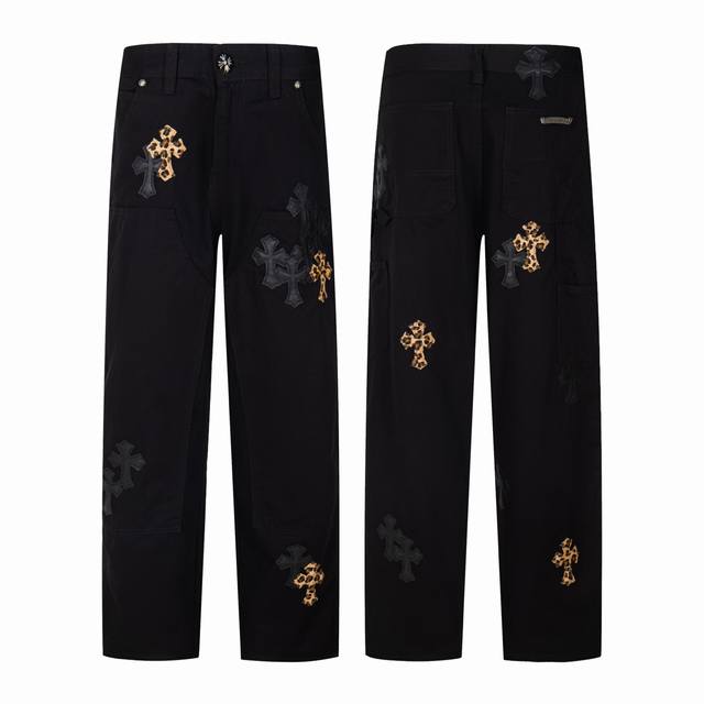 Chrome Hearts Chrome Hearts leopard print with black leather and multi-leather w