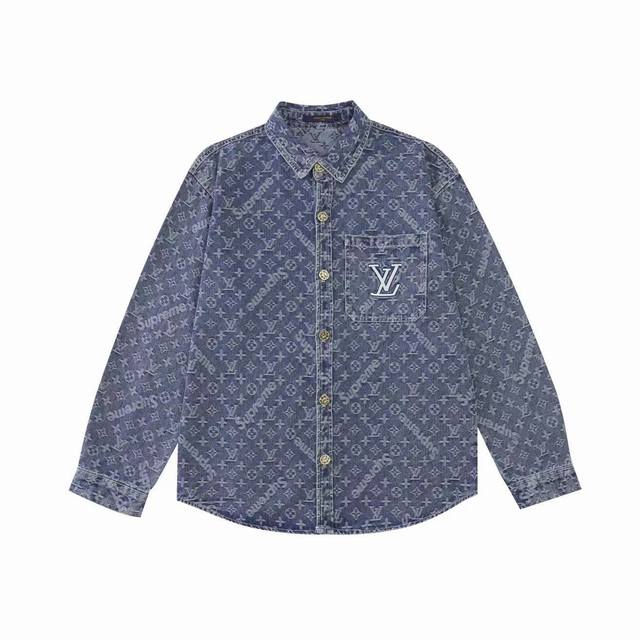 New arrival The highest version on the market Louis Vuitton washed denim jacket