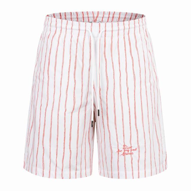 Exclusive Supply Cd 25Ss Stripe Embroidery Shorts Red Fabric is carefully craft
