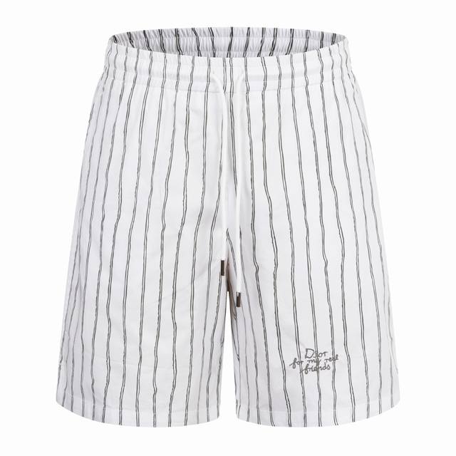 Exclusive SupplyCd 25Ss Stripe Embroidery Shorts GreyFabric Crafted from a cott