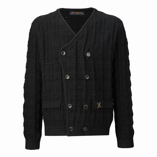 Exclusive supply 1V Cable double-breasted knitted cardigan The original version