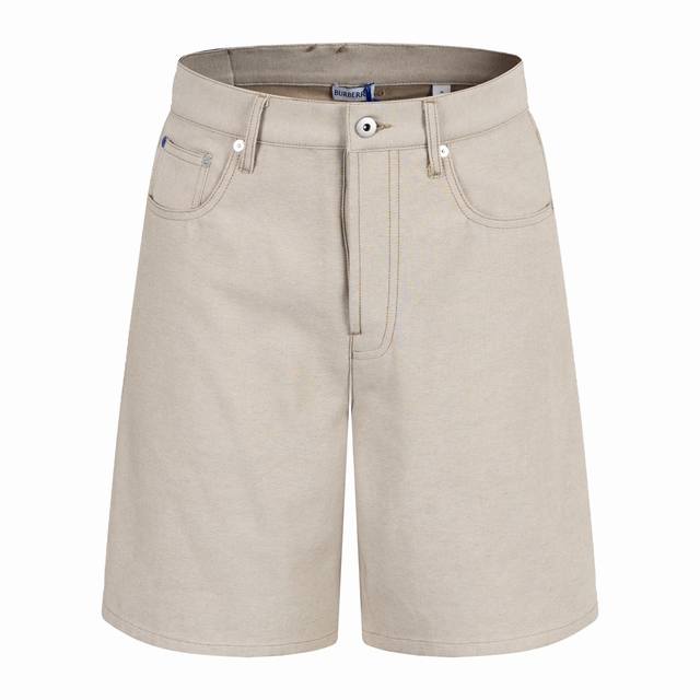 Exclusive supply Bbr Equestrian Twill Cotton Denim Shorts The fabric is made of