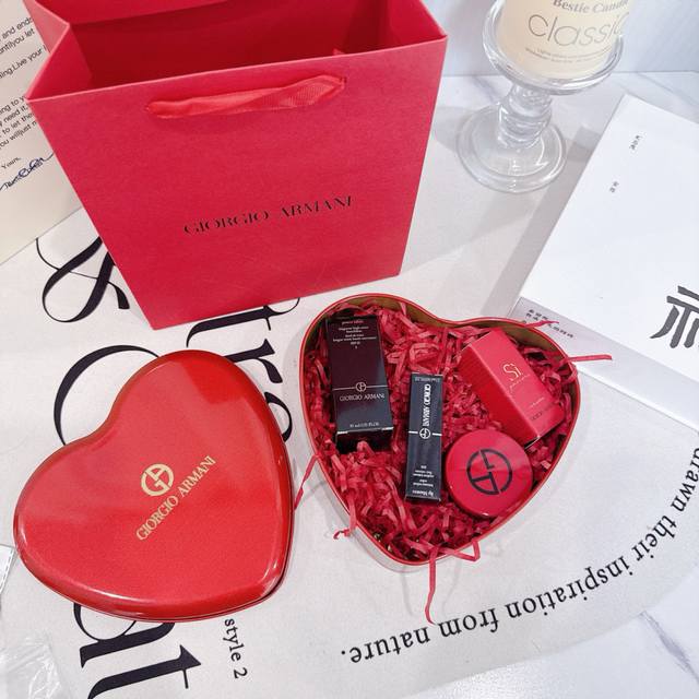 Love Armani Sample Gift Box Valentine's Day and New Year are full of red and cer