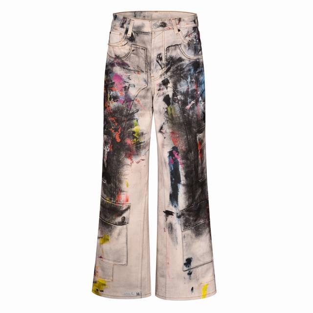 Exclusive supply Acne Stuidios 3D printed ink-splashed overalls was originally