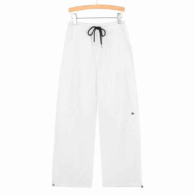 Alo Yoga2025 Ice Porcelain Cotton High Waist Drawstring Scimitar Balloon Pants Q
