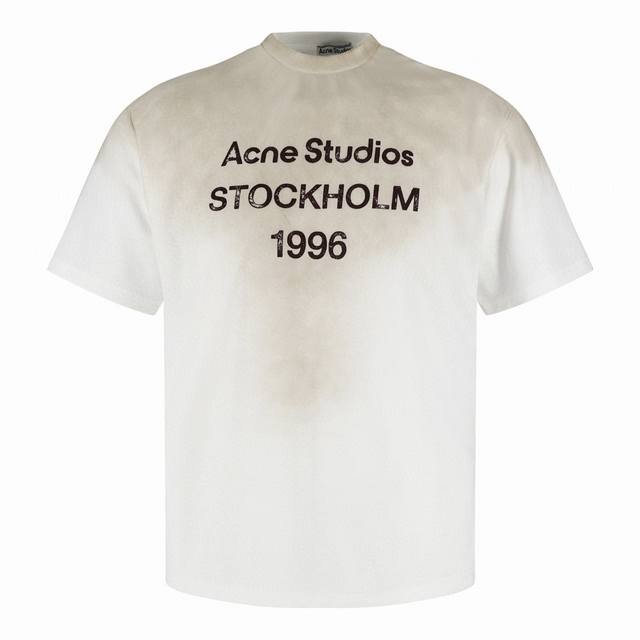 Exclusive supply Acne 1996 mud-dyed, washed, worn, distressed short-sleeved The