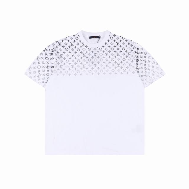 Louis Vuitton Louis Vuitton full-print gradient letter print short-sleeved T-shi