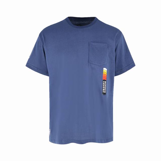 Exclusive supply Ch Chrome Heart Progress Bar Short Sleeve Blue Original Someth