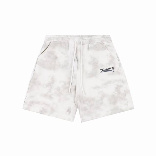 Balenciaga 24Ss embroidered Coke shorts Specialty large leg version 380g washed