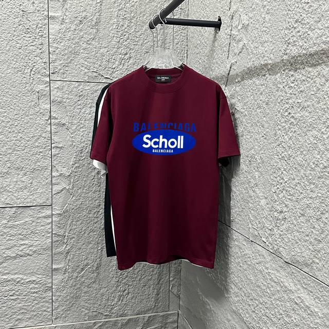 Balenci*Ga Paris 2025 Spring and Summer New Short-sleeved T-shirt Classic Letter