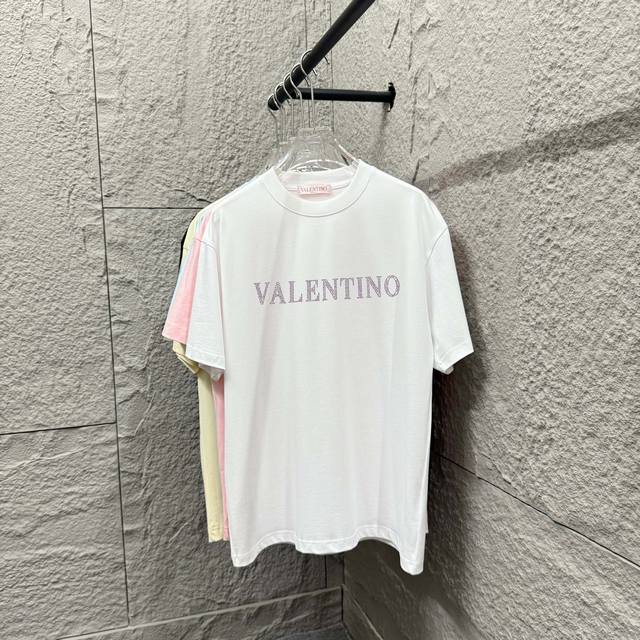 Valent*Valentino 2025 spring and summer new classic pink letter hot diamond proc