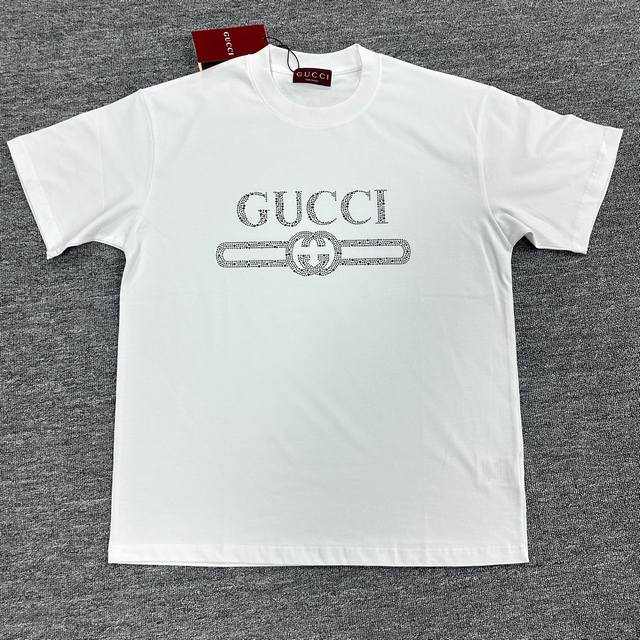 Gu* Gucci*2025 Spring and Summer new style chest Gucci letter hot diamond craft