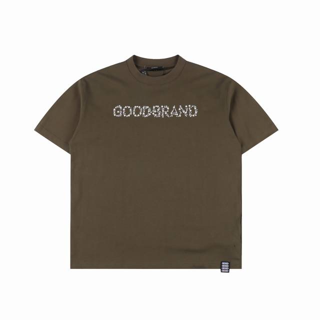 Goodbrand sequined slogan fashion high-end short-sleeved T-shirt Unisex 350g fab