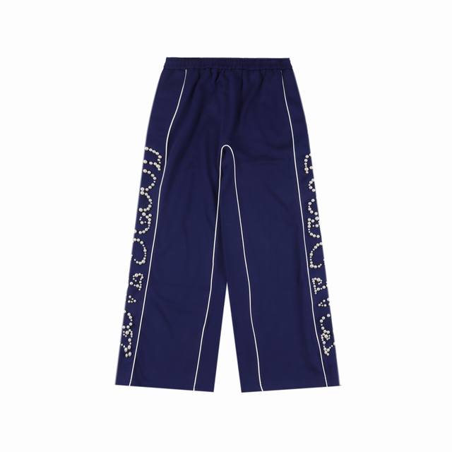 Goodbrand Love Is Good Pearl Casual Pants Unisex 500g Fabric Color: Black Blue S