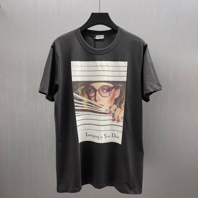 Cd Striped Ladies Washed Cotton Short Sleeves Size : S-Xl New to the Fall 2025 M