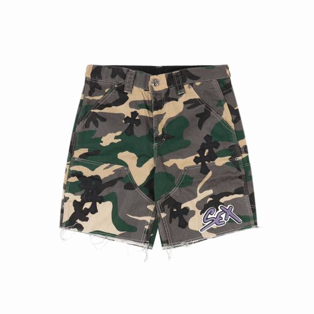 Chrome Hearts Chrome Hearts Camouflage Set Denim Shorts Purchased from Los Angel