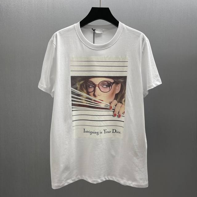 Cd Striped Ladies Washed Cotton Short Sleeves Size : S-Xl New to the Fall 2025 M