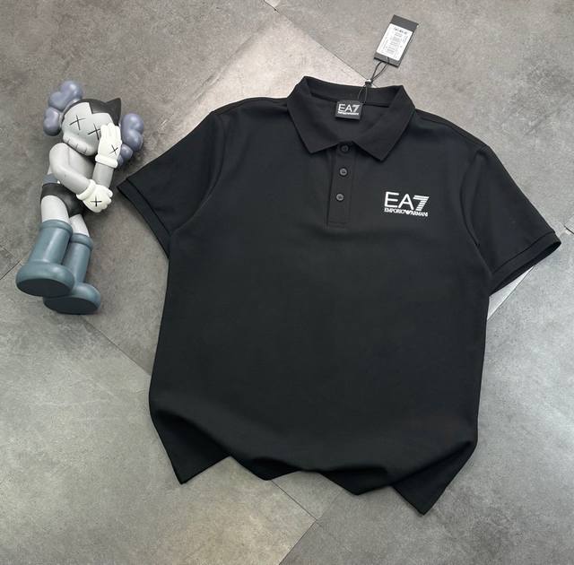 Fashion brand Armani Ea7 Unisex Lapel Polo Shirt Base Shirt! Business Fashion S
